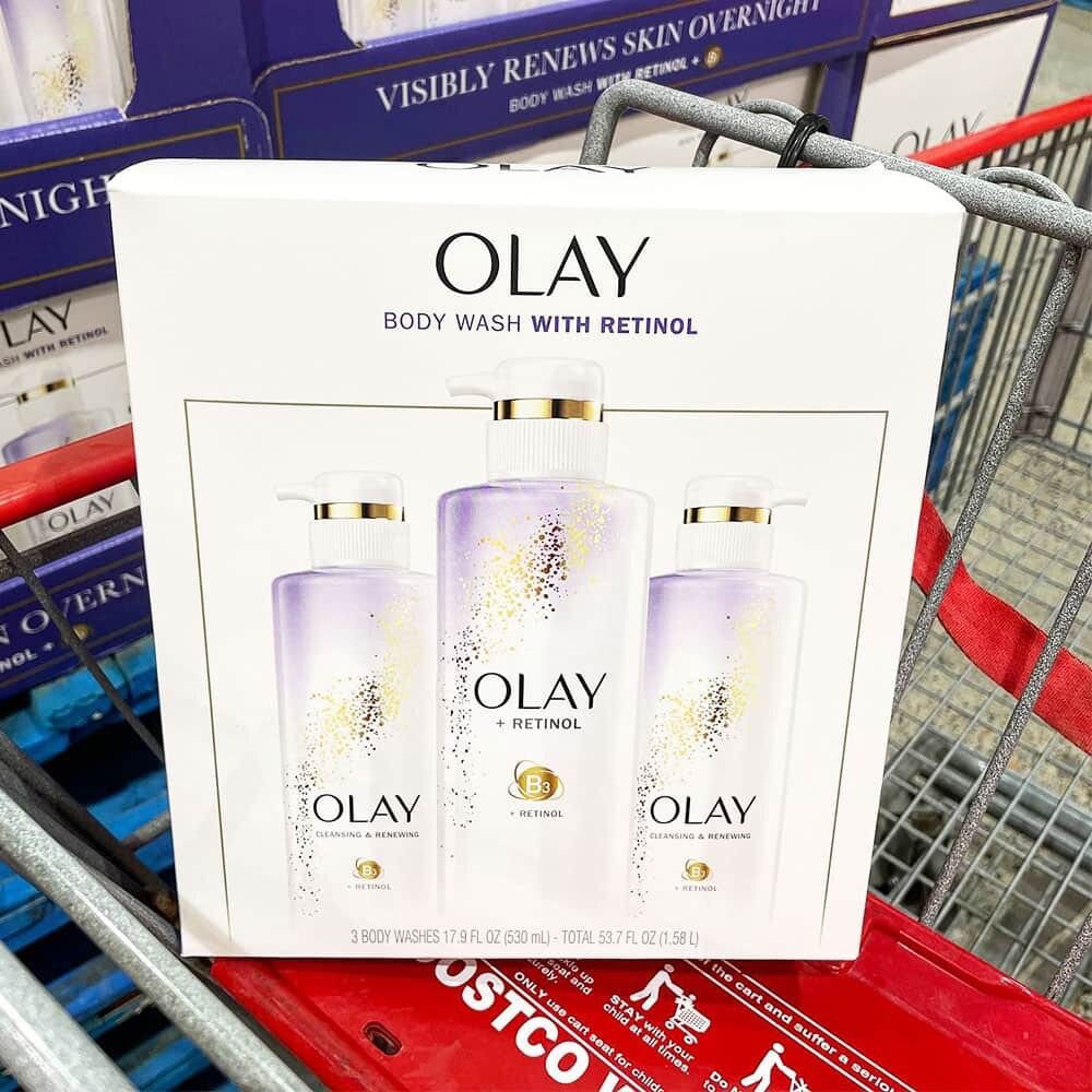 [HÀNG MỸ] SET 3 CHAI SỮA TẮM RETINOL SÁNG DA, CHỐNG LÃO HÓA OLAY RETINOL BODY WASH - 530ml/Chai