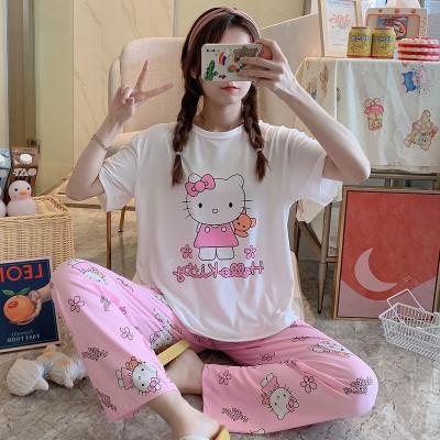 Bộ Mặc Nhà FREESHIP Bộ Ngủ Đẹp Quần Dài Xinh Xắn Hoạt Hình Dễ Thương vải mát dáng rộng thoải mái AN15