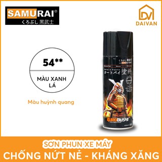 Chai sơn Samurai 54** màu xanh lá huỳnh quang