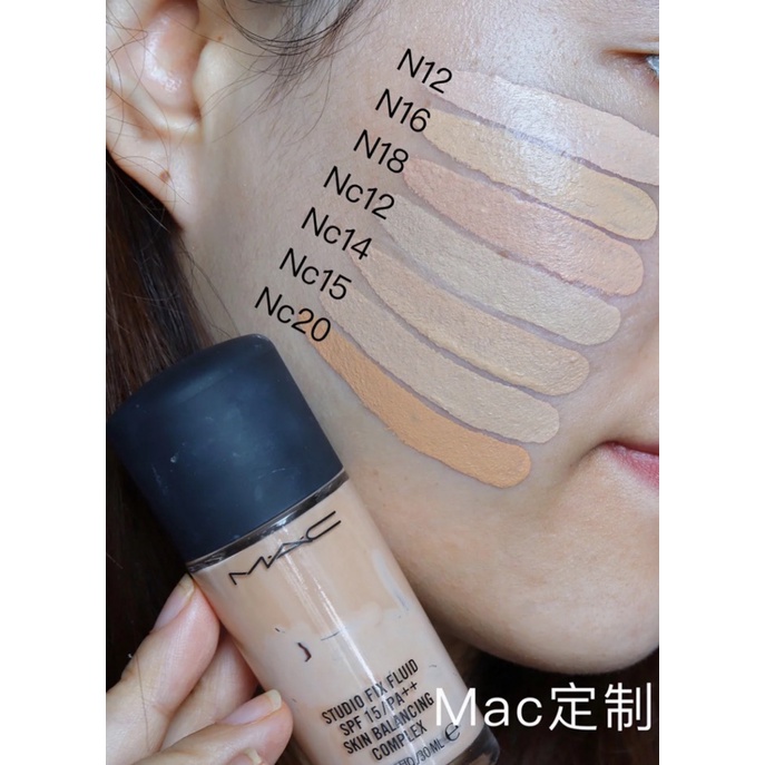 Kem nền trang điểm dạng lỏng MAC NC12 N18 NC15 tùy chọn che khuyết điểm kiềm dầu SPF15/ PA++ 30ml