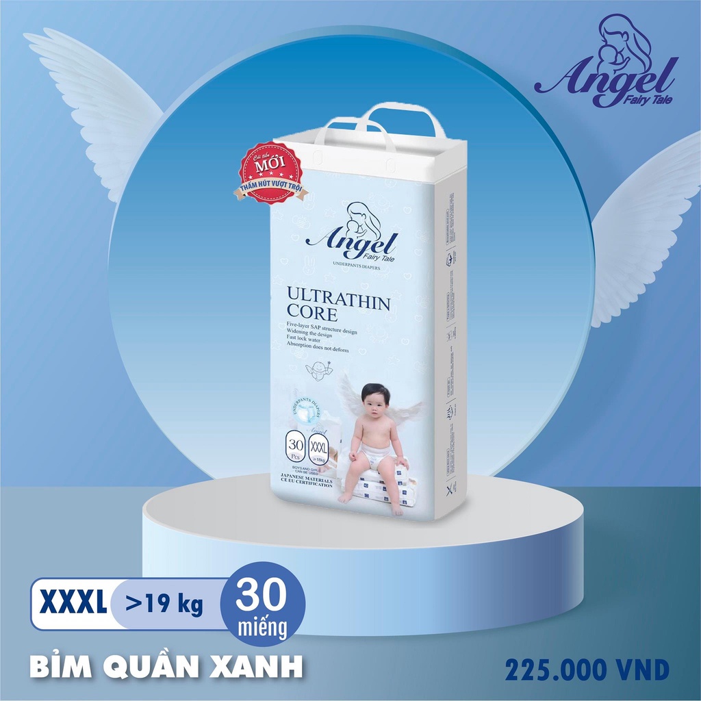 Bỉm quần angel túi xanh đủ size m38, l36, xl34, xxl32, xxxl30 - ảnh sản phẩm 9