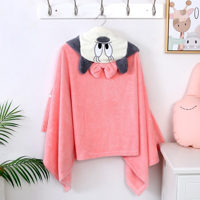 Khăn Tắm Cho Bé, Khăn Tắm Trẻ Em Có Mũ Trùm Đầu, Áo Choàng Tắm Cho Bé (M2)