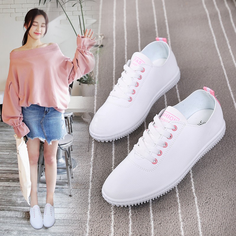 Giày cao gót◐❖Giày nhỏ trắng nữ mùa xuân 2021 phiên bản mới của Hàn Quốc hoang dã đơn học sinh vải Nhật và thu , : $