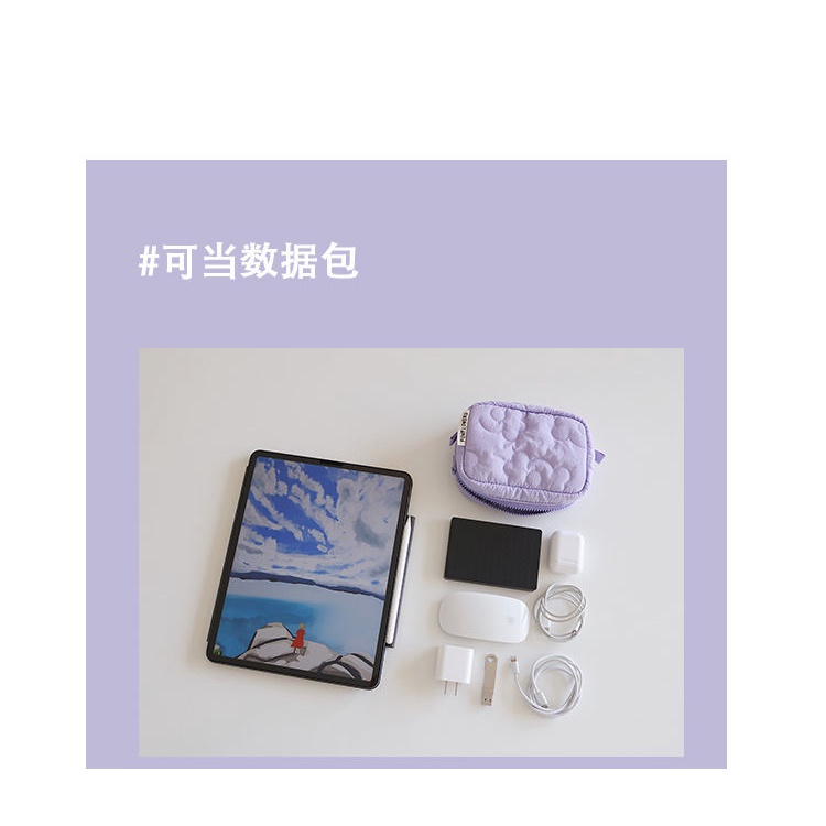 Túi Đựng Tiền Xu / Mỹ Phẩm Bằng Cotton Mềm Nhỏ Gọn Tiện Dụng Giá Đỡ