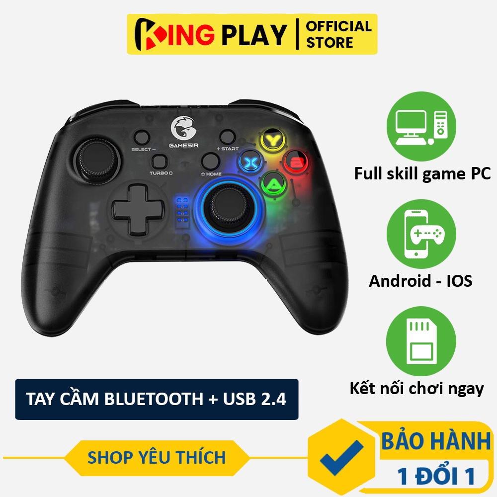 Tay cầm Gamesir T4 Pro không dây Bluetooth - Tay cầm chơi game PC Laptop, Điện thoại Android iOS, TV, Switch