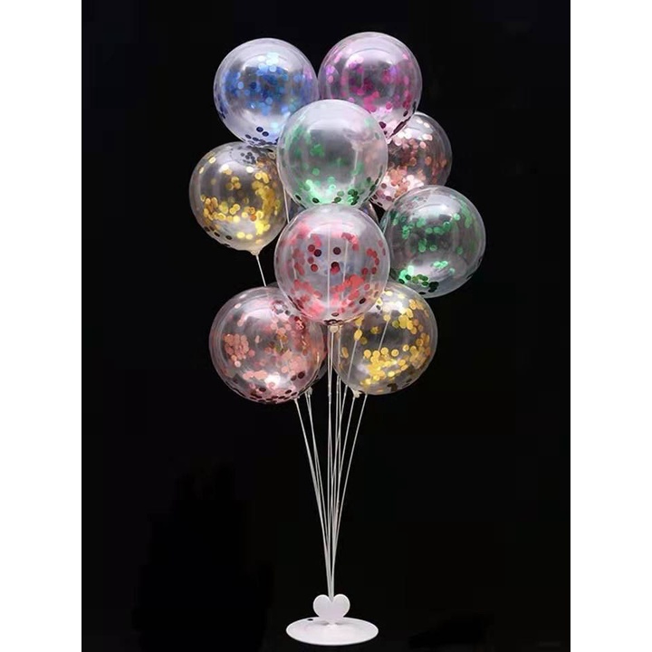 Set bóng bay sinh nhật kèm  trụ gắn bóng đế giả chất liệu mika cao 160cm ,trang trí sinh nhật ,tiệc cưới
