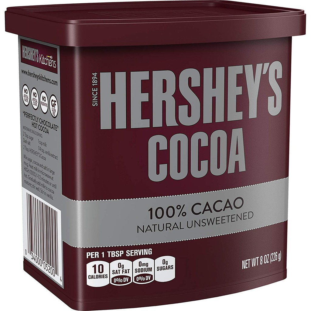 [NOWSHIP Q5 HCM] Bột Cacao Hershey'S Mỹ 226G (Hộp)