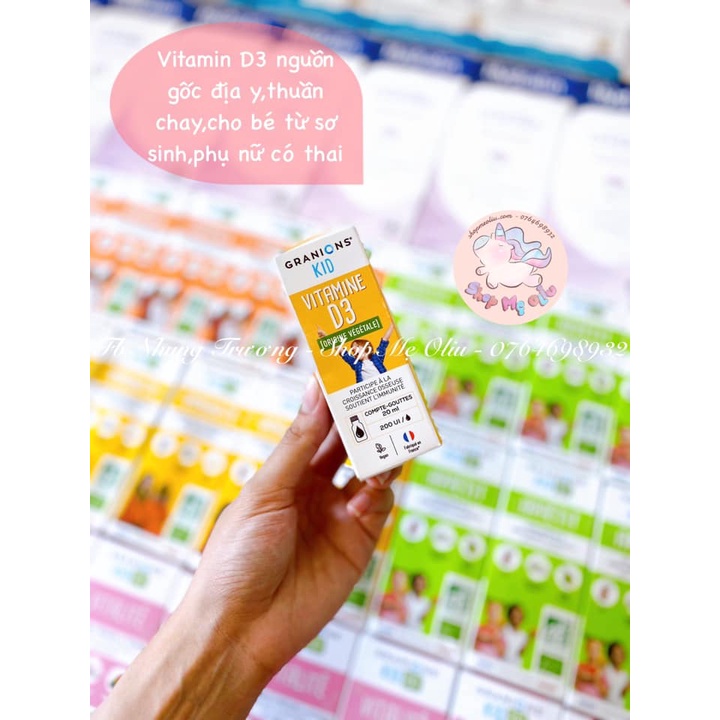 Vitamin D3 Granions Kid 20ml cho bé từ sơ sinh, phụ nữ có thai date 03/2024