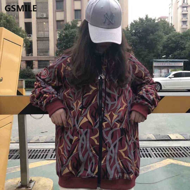 Áo khoác dáng rộng có khóa kéo phong cách Hàn Quốc retro | BigBuy360 - bigbuy360.vn