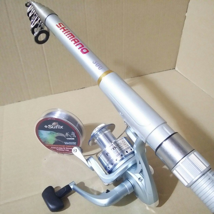 Bộ Cần Shimano 3m Kèm Máy 5000 Hàng Xịn - Tặng Kèm Full Bộ Phụ Kiện