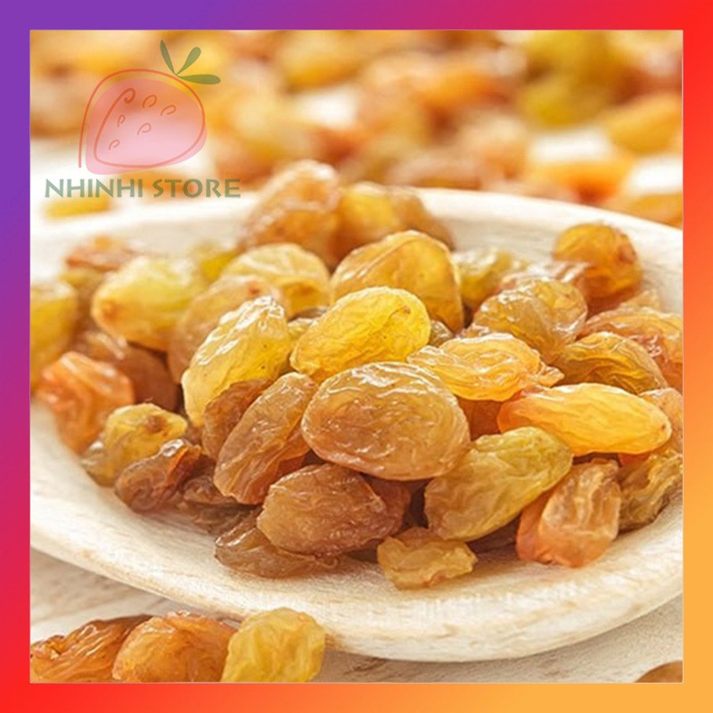 Lon 500Gr Nho Vàng Ấn Độ Sấy Loại 1 - Đặc Sản Từ Ấn Độ - Trái Cây Sấy Nhi Nhi Store