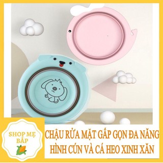 CHẬU RỬA MẶT GẤP GỌP❤️HÀNG HOT❤️Chậu gấp gọn SILICON đa năng dễ thương cho bé yêu❤️FREESHIP❤️ - PKSS77X3