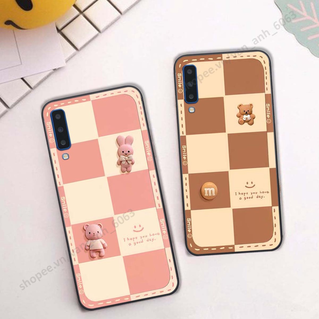 Ốp lưng Samsung A7 2018 / A9 2018 hình gấu, kẹo dễ thương cute