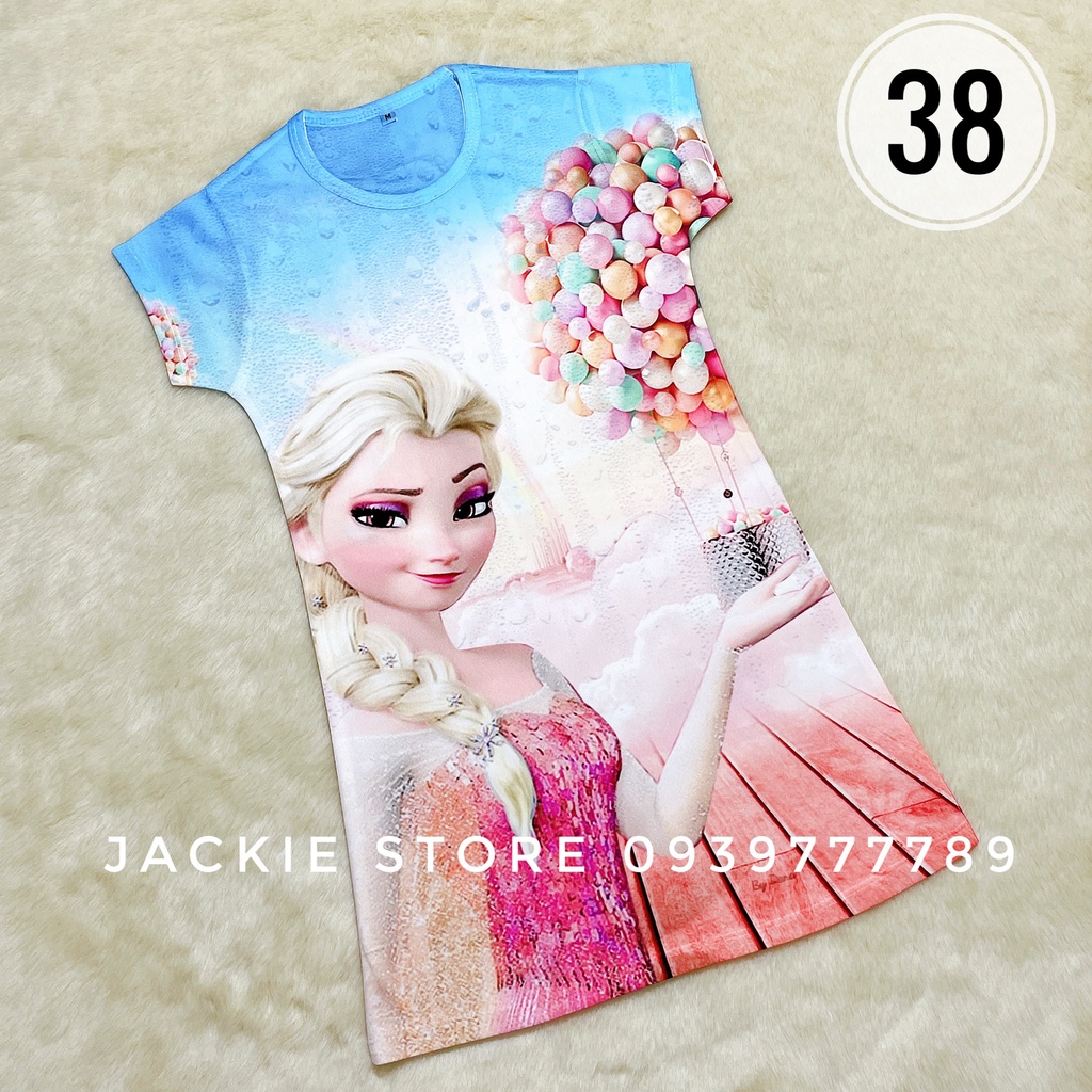 đầm elsa 3d có tay cho bé gái