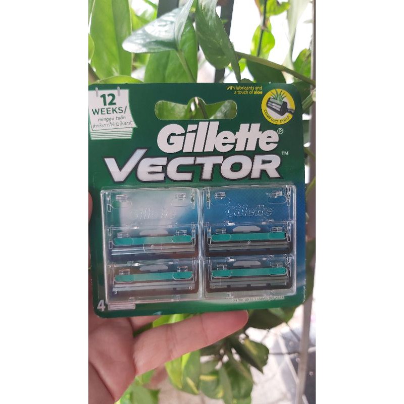 Dao cạo râu Gillette Vector 2 lưỡi - 4 dao/vĩ