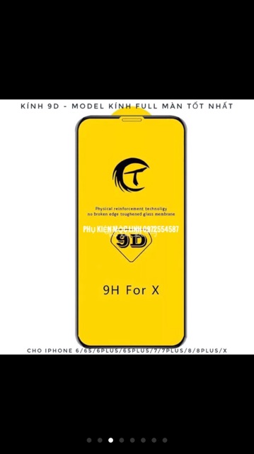 KÍNH 9D FULL MÀN NGUYÊN KHỐI PHIÊN BẢN MỚI NHẤT DÀNH CHO IPHONE 6 6s 6plus 6splus 7 7plus 8 8plus X xs max