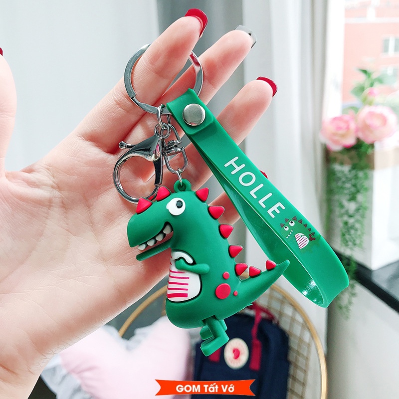 Móc khóa Khủng Long Hàn Quốc, móc treo chìa khoá xe máy, móc treo trên balo, móc khoá dễ thương- KEY-CHAIN-004