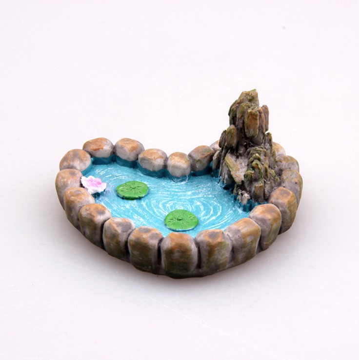 Mô hình hồ non bộ nhỏ, hồ bán cạn trang trí tiểu cảnh, terrarium, DIY (mẫu giao ngẫu nhiên)