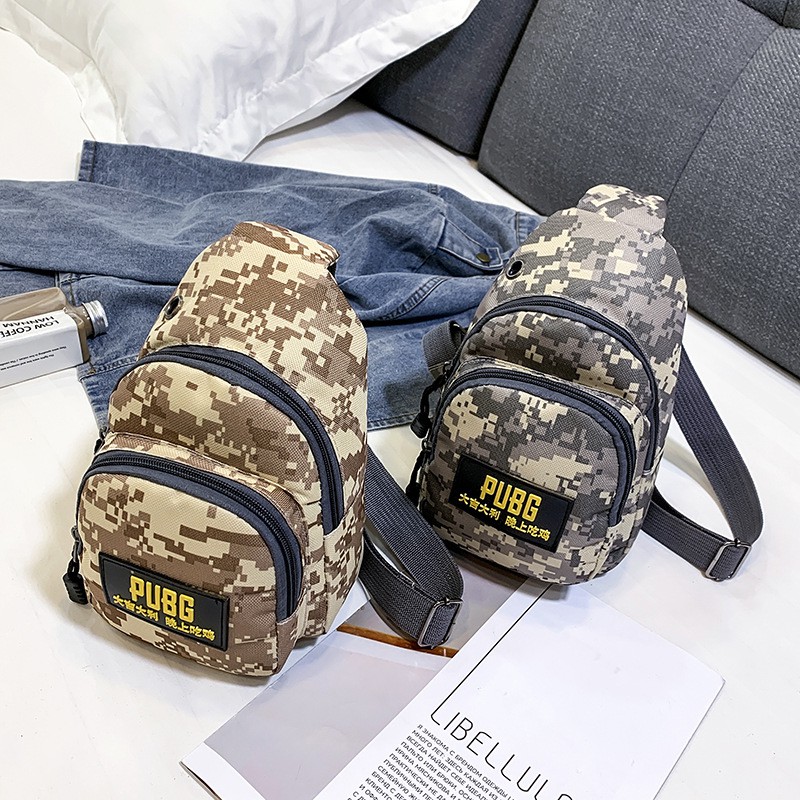 Túi đeo chéo nam , balo pupg cao cấp có cổng sạc USB và lỗ tai nghe thời trang | BigBuy360 - bigbuy360.vn