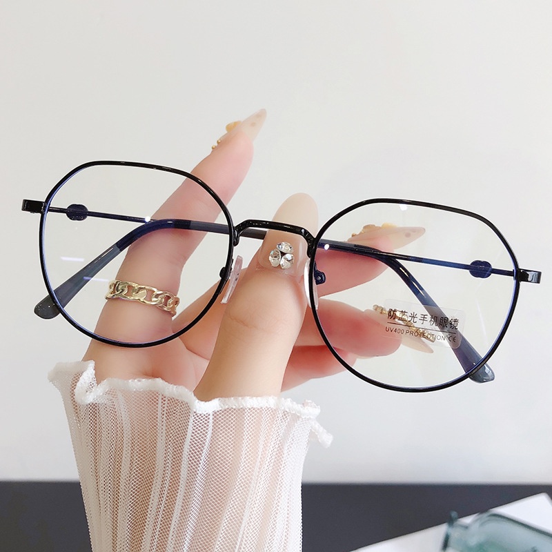 Mắt kính TR90 gọng vuông oversized chống ánh sáng xanh cho nữ