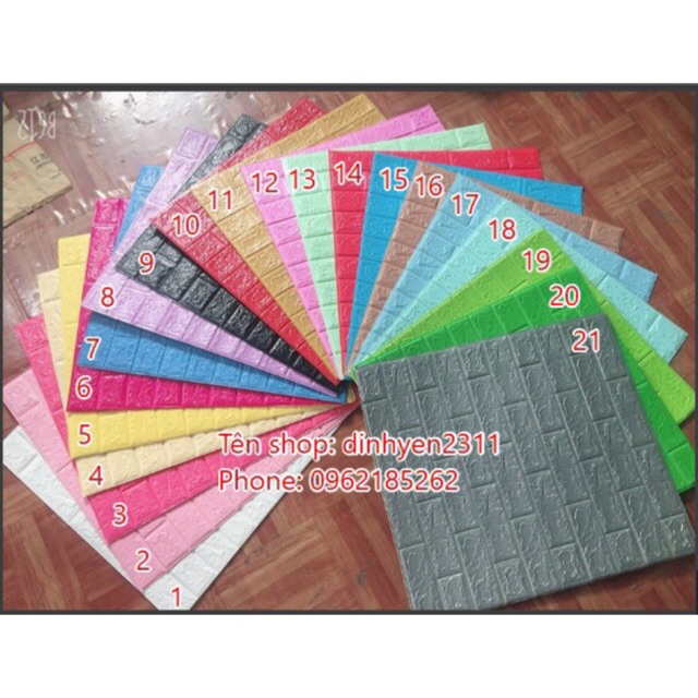 Combo 50 tấm xốp dán 3d giả gạch 70x77cm dày 5mm giá kịch sàn hàng đẹp | BigBuy360 - bigbuy360.vn
