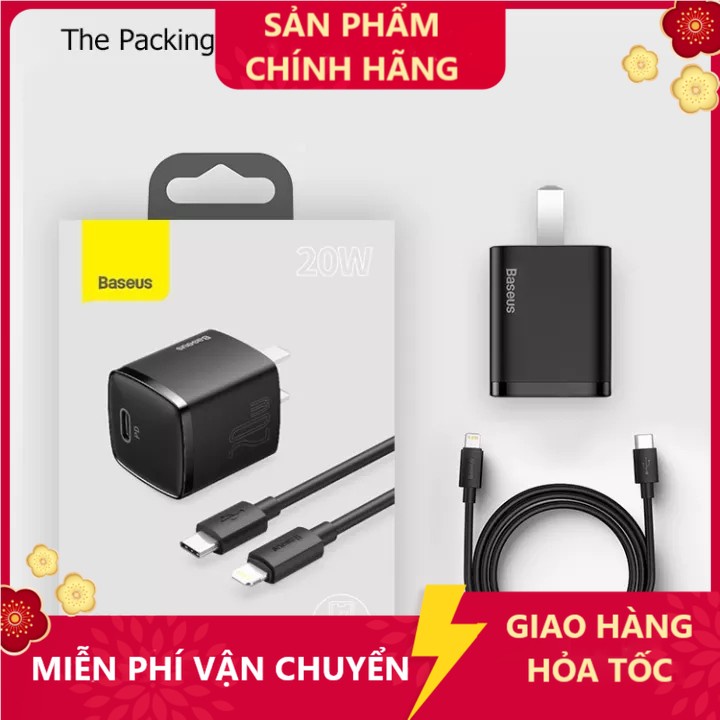 Củ sạc Baseus 20W USB C hỗ trợ sạc nhanh Type C PD cho IP táo 12 Pro Max 11 Mini 8 Plus hshop365- HSHOP