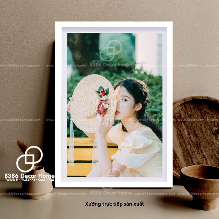 Khung ảnh A3 màu trắng trơn ( Sơn màu từ gỗ thông thật chắc chắn )