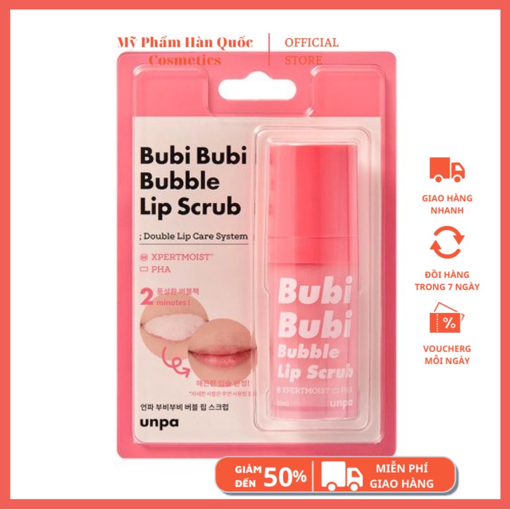 Tẩy tế bào chết/tẩy da chết môi Bubi Bubi Lip Hàn Quốc ( Mẫu mới 2021)