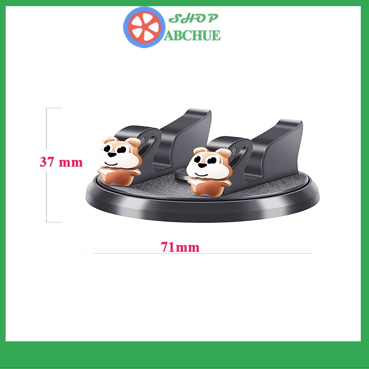 Giá đỡ điện thoại xoay 360 trên ô tô hình thú dễ thương
