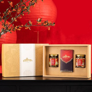 [SET QUÀ] Nhụy Hoa Nghệ Tây SAFFRON SALAM 1Gr kèm trà hoa cúc và trà hoa nhài