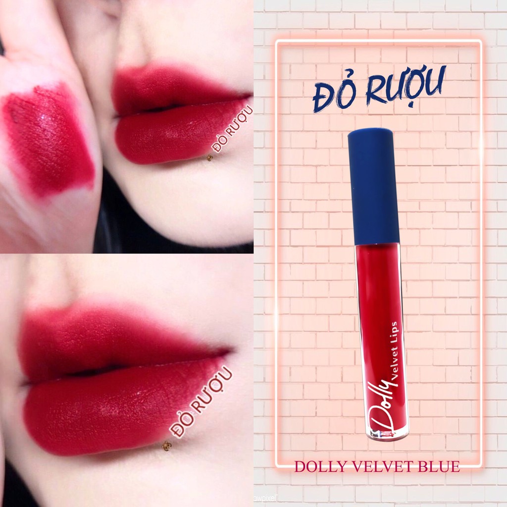 Son Cao Cấp Dolly Lips Blue Classic 2020 Màu Đỏ Rượu Quyến Rũ Chất Son Mềm Mịn Như Nhung | BigBuy360 - bigbuy360.vn