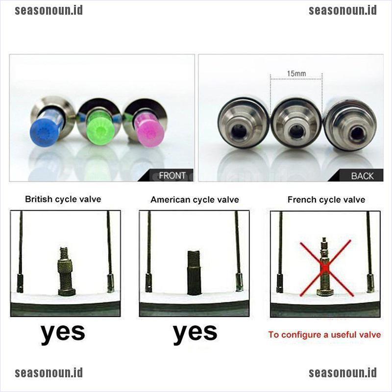 Set 2 đèn LED gắn van bánh xe tùy chọn màu sắc
