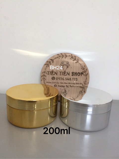 Hũ nhựa xi vàng, bạc cả hũ 200ml