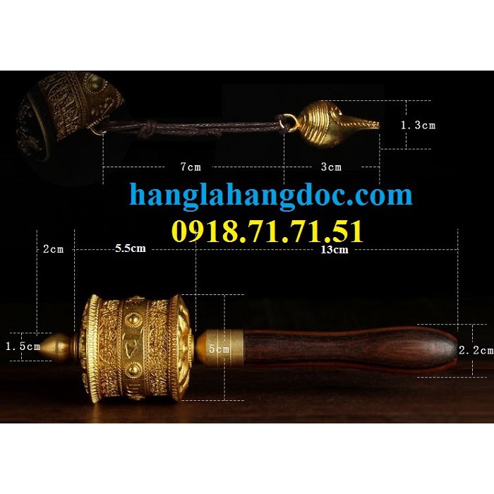 Kinh luân cầm tay 30.000 câu chú  pháp khí Phật Giáo Tây Tạng