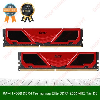 Ram 1x8GB DDR4 Bus 2666 Team Elite Tản Đỏ Chính Hãng | Network Hub Phân Phối | BH Chính Hãng 5 Năm