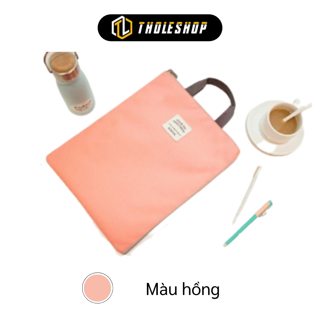 Túi vải đựng tài liệu hồ sơ A4, Ipad, Macbook, máy tính bảng có quai xách khóa kéo tiện lợi