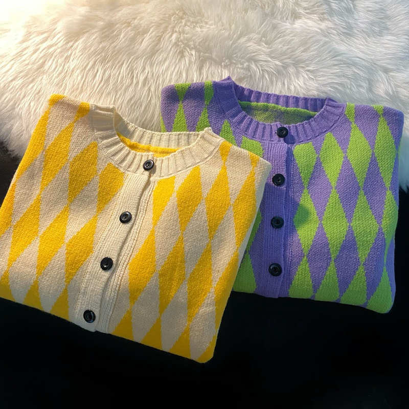 Áo cardigan dệt kim tay dài dáng rộng phong cách thời trang Hàn Quốc
