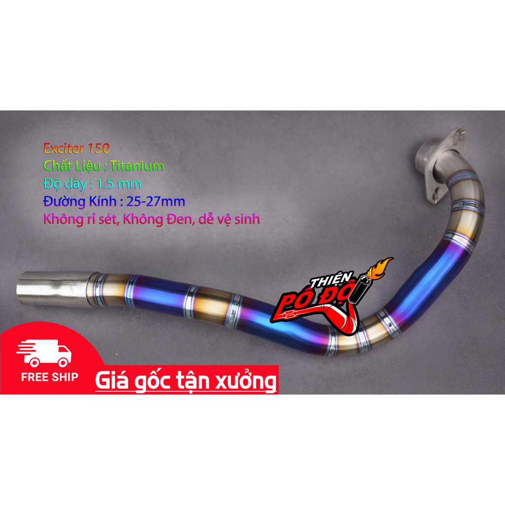 cổ pô Titan thông dụng các dòng xe Sonic/Winner/satria/raider/ex135/ex150/ex2010/wave/dream/sh/ab