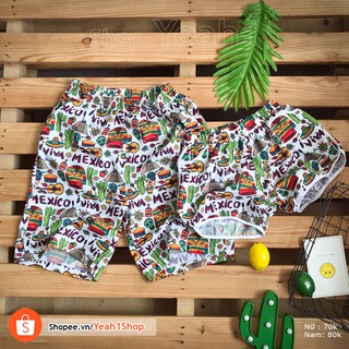 [Yeah1Shop]- Quần đôi đi biển Mexico (nam nữ )