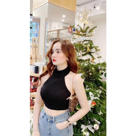 áo yếm hở lưng - hình thật - carotshop
