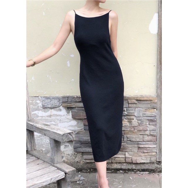 Đầm body - Đầm hai dây hở lưng. ( ĐỎ - ĐEN - TRẮNG) | BigBuy360 - bigbuy360.vn