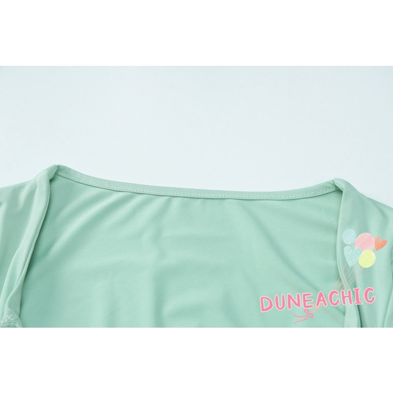 DUNEA Đầm Tay Dài Cổ Chữ V Ôm Dáng Quyến Rũ Thời Trang Dành Cho Nữ