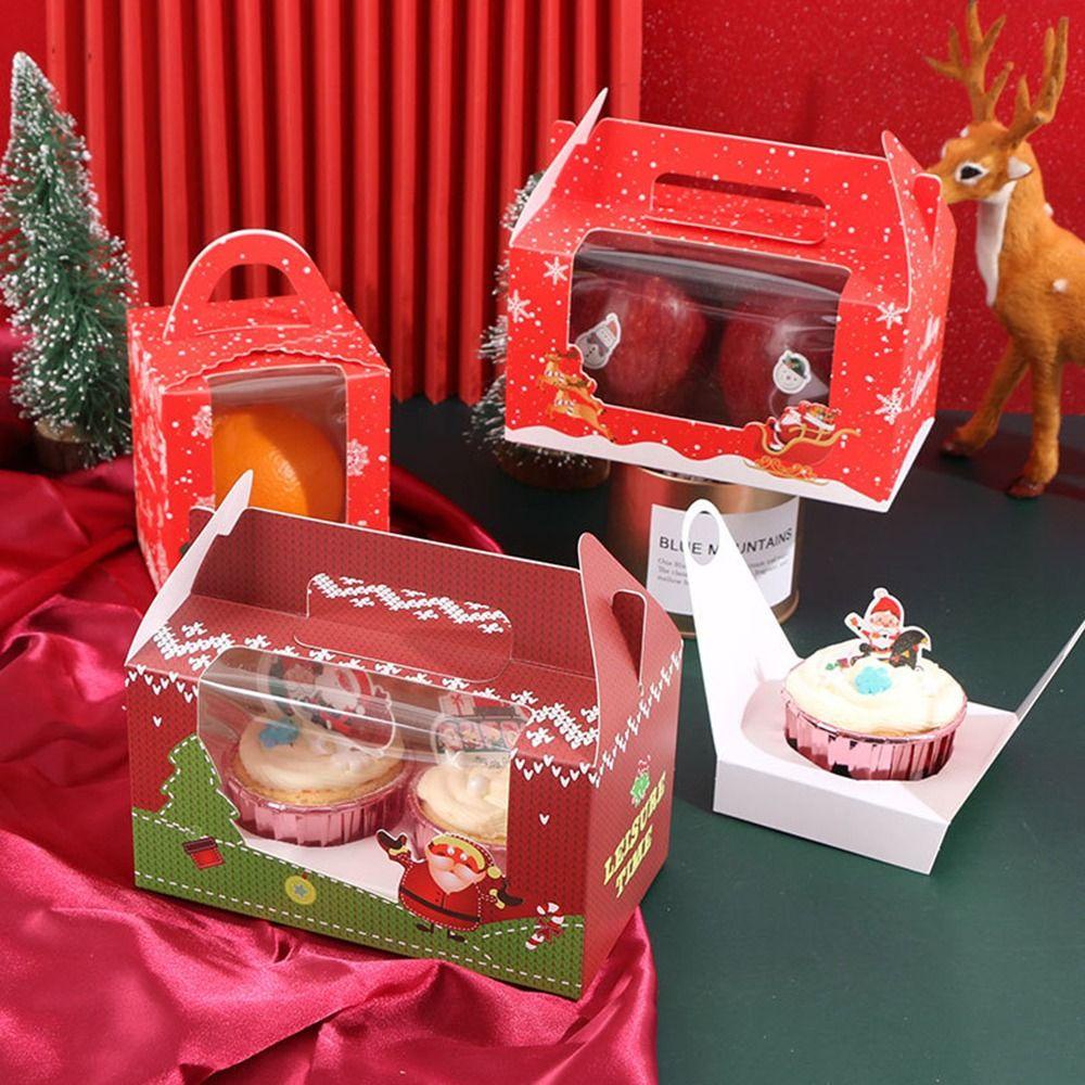 Set 10 Hộp Đựng Bánh Trong Suốt 2 Ngăn Tiện Dụng