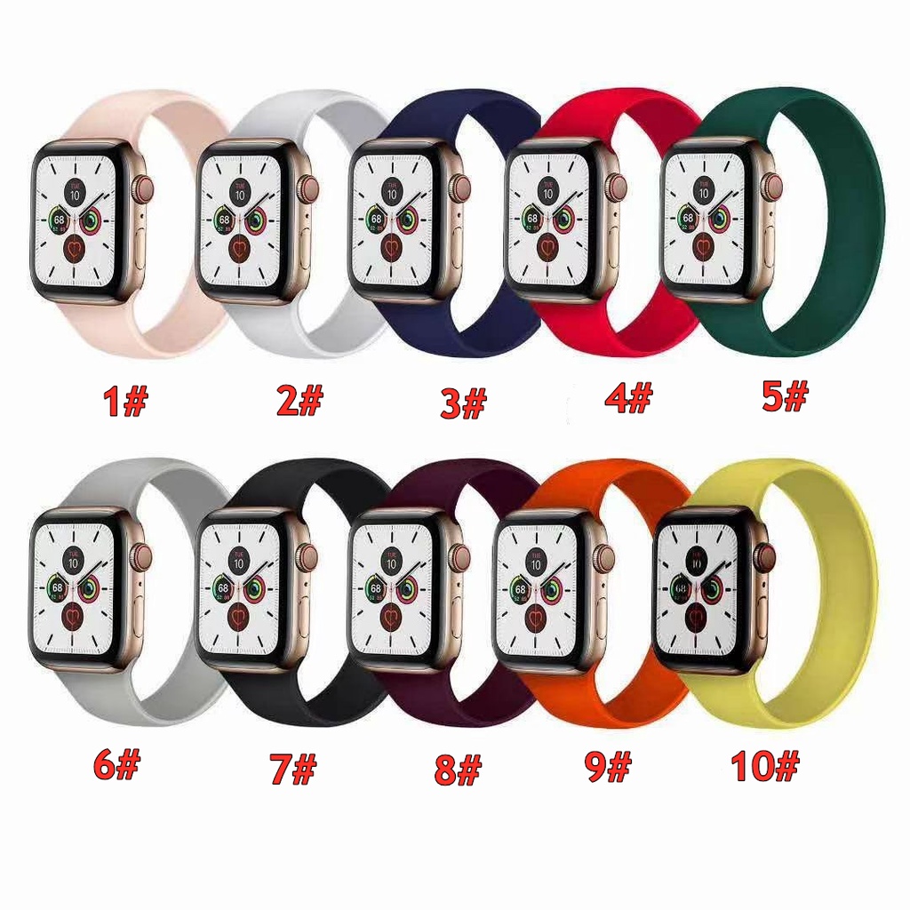 Dây Đeo Cao Su Silicone Thay Thế Cho iwatch series 49mm 45mm 44mm 42MM 41mm 40MM 38mm ultra 8 7 6 SE 5 4 3 2 T500 Pro / d20