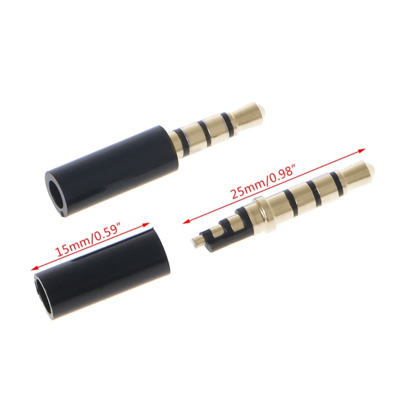 Set 10 Giắc Cắm Tai Nghe 4 Cực 3.5mm Mạ Vàng Chuyên Dụng