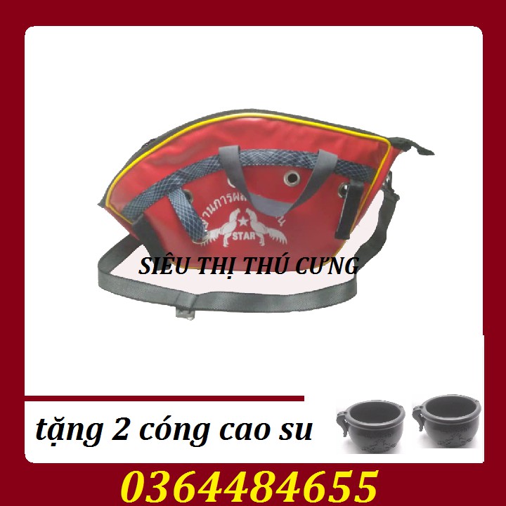 TÚI DA ĐỰNG GÀ CHỌI - TÚI VẬN CHUYỂN GÀ CAO CẤP-TẶNG 2 CÓNG CAO SU