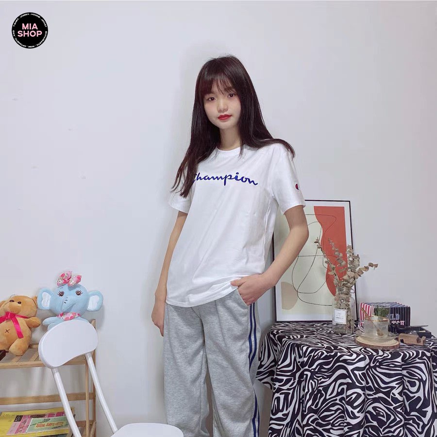 Áo thun tay lỡ MIA, Áo phông nữ form rộng dáng Unisex/Ulzzang mặc lẻ cặp nhóm hình thêu CHAMPION