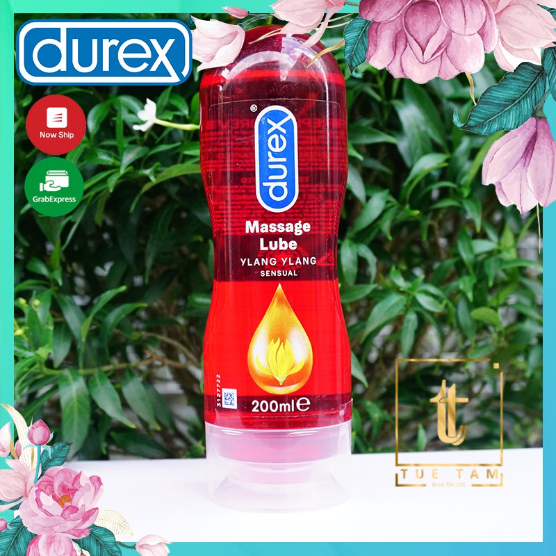 Gel bôi trơn Durex Massage Lube Ylang Ylang 200ml tăng cảm giác, hàng Úc chuẩn, che tên khi giao hàng