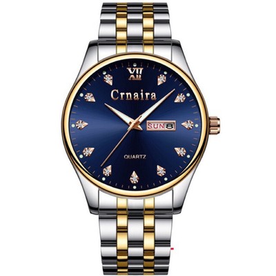 Đồng Hồ Nam Crnaira watch CR3711 Dây Thép Không Gỉ Cao Cấp + Hộp và Pin