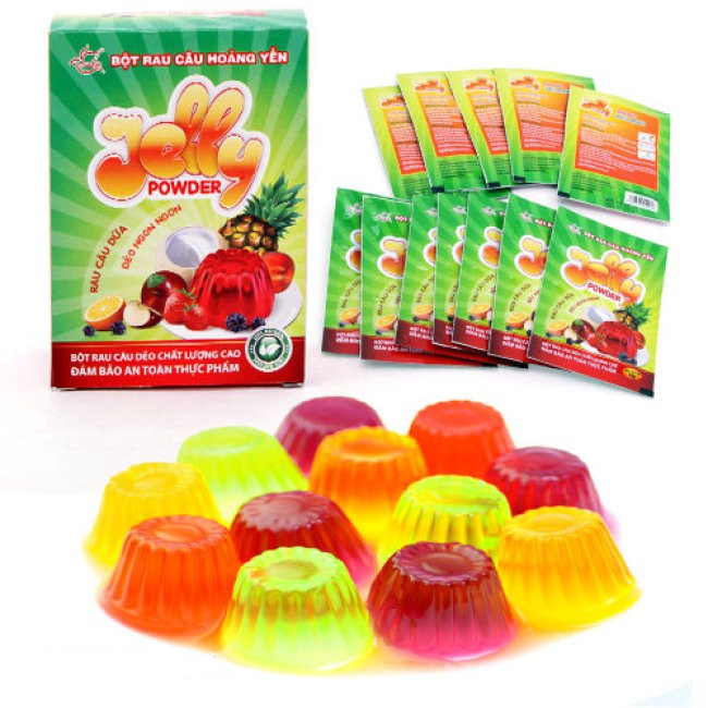 Bột Rau Câu Dẻo Jelly Hoàng Yến (hộp 12 gói)